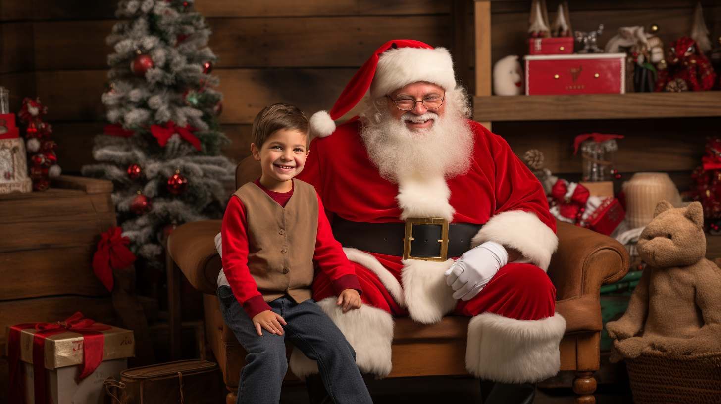 tomrzaca human looking santa sitting with a happy child Santas 7544bfbf dccc 4d4b b16e af42acebd14e 6a4ce4d9