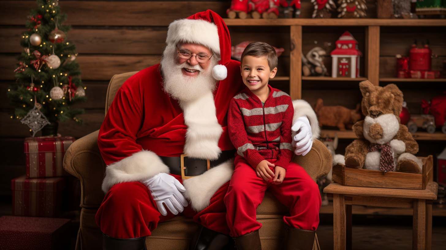 tomrzaca human looking santa sitting with a happy child Santas 6c2d6d6d 375e 465c 8c06 83a74fa93ce0 1 f95b6830